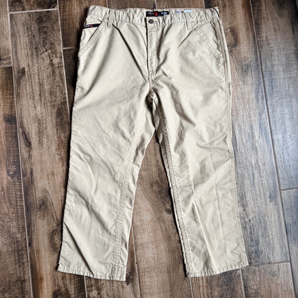 Ariat FR M4 Relaxed Workhorse Boot Cut Pant, Khaki, 42 x‎ 30